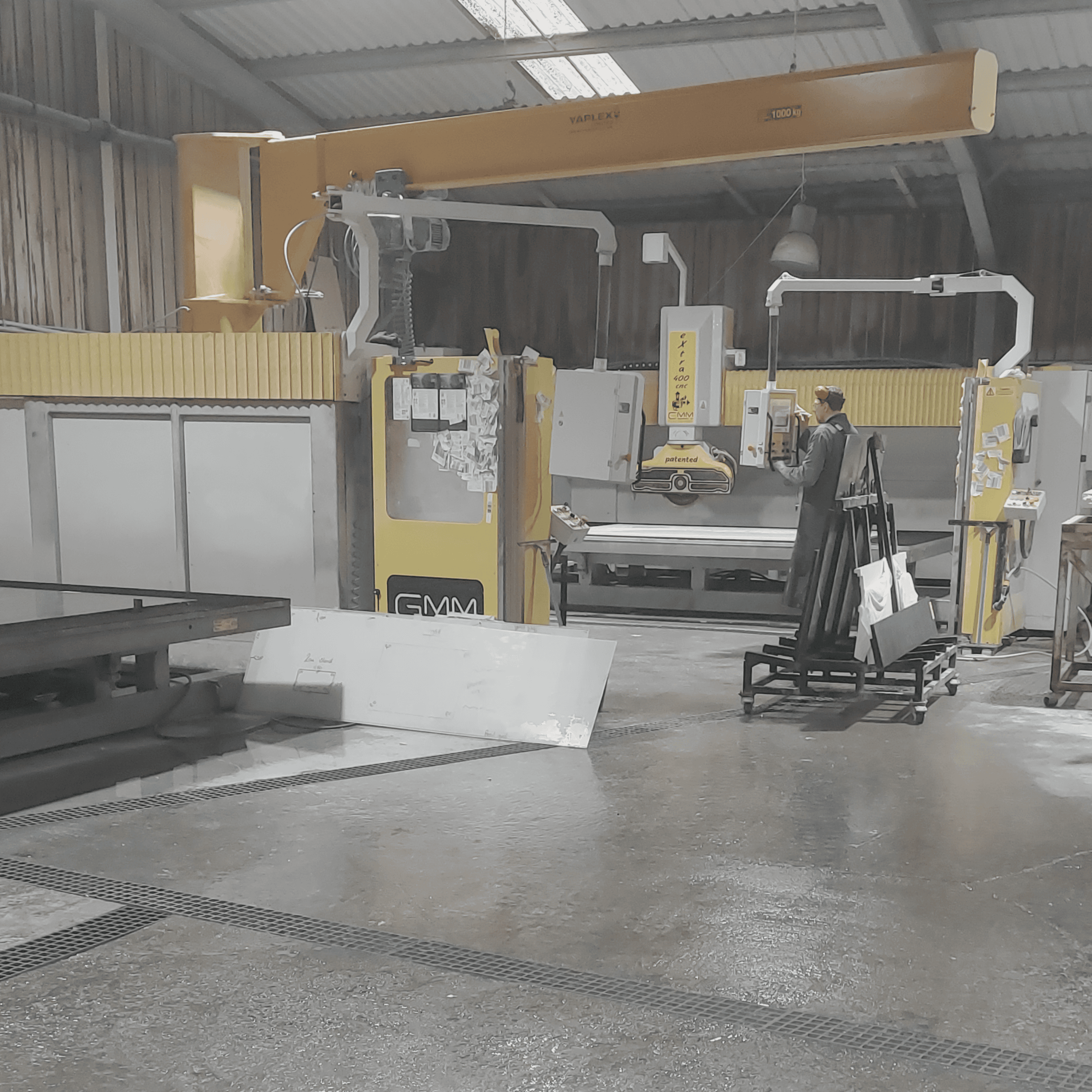 Precision stone cutting CNC Machinery for bespoke worktops serving London and Surrey